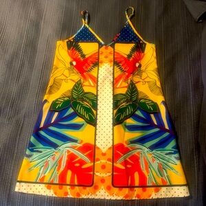 Silk dress with fun designs